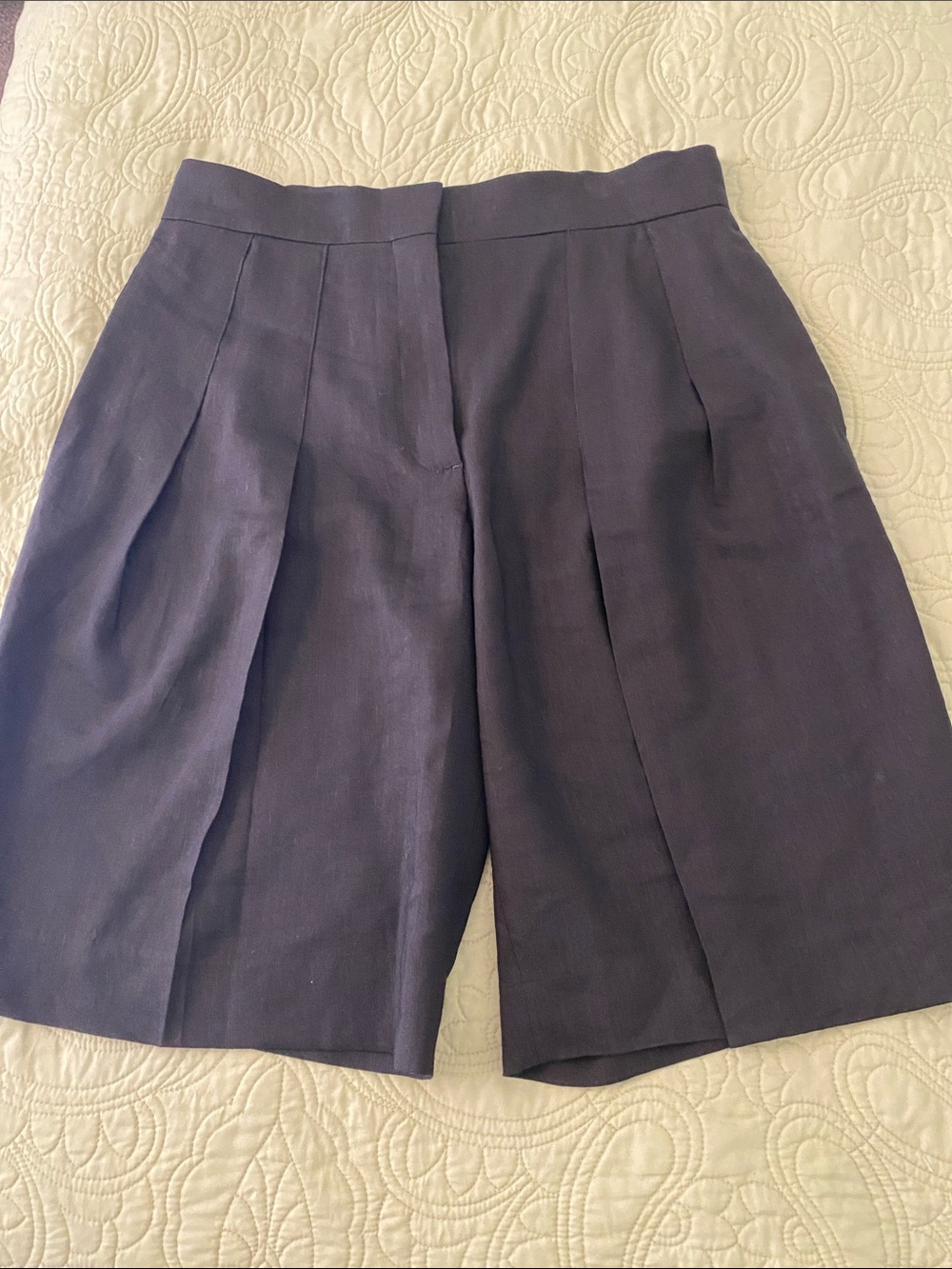 COS Black A-Line Pleated shorts